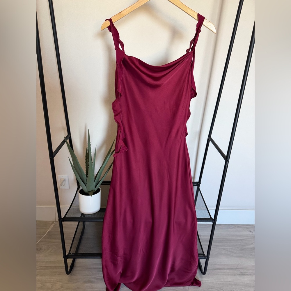 Sincerely Jules Backless Burgundy Dress